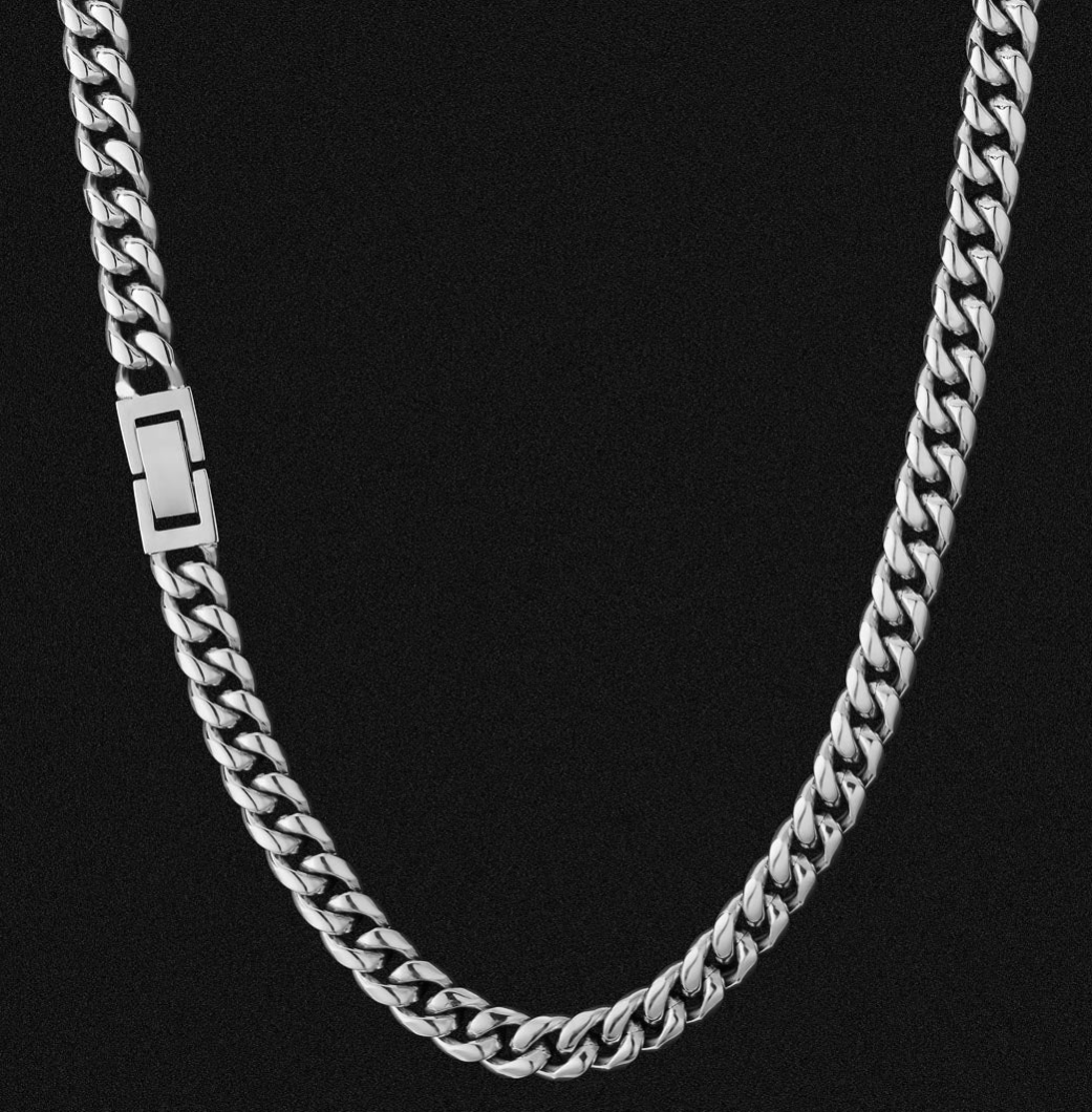 8mm silver deals chain