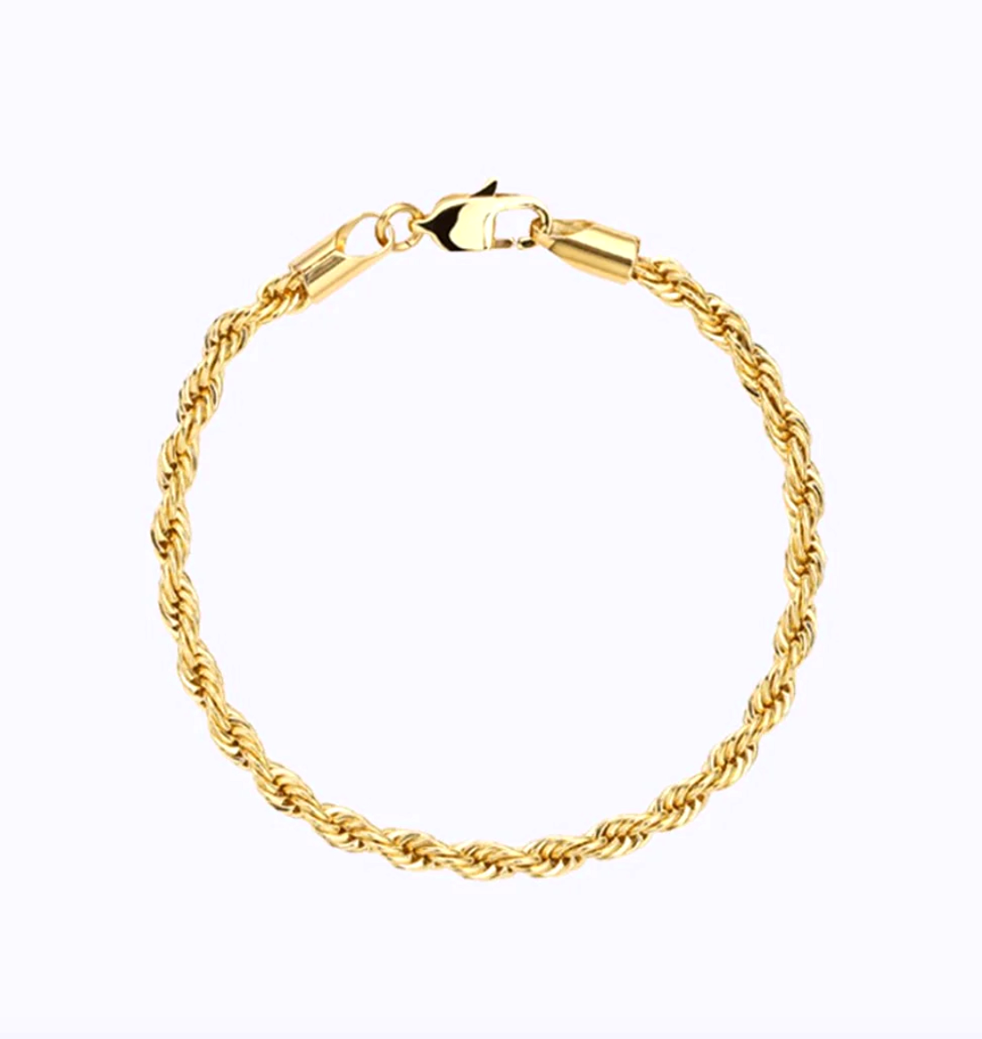 GOLD ROPE BRACELET (3MM)