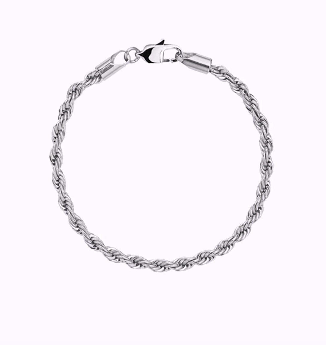 SILVER ROPE BRACELET (3MM)