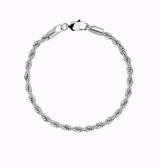 SILVER ROPE BRACELET (3MM)