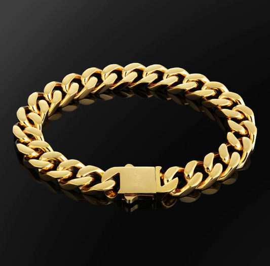 GOLD CUBAN BRACELET (12MM)