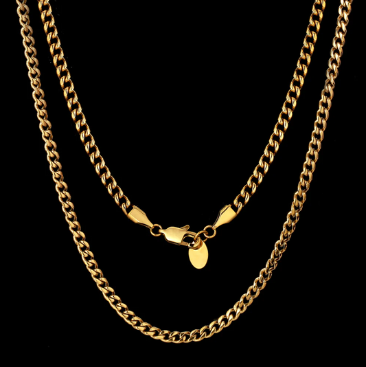 GOLD CUBAN CHAIN (4MM)