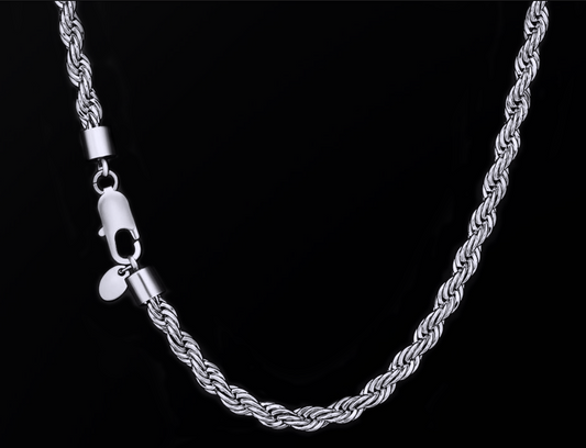 SILVER ROPE CHAIN (6MM)