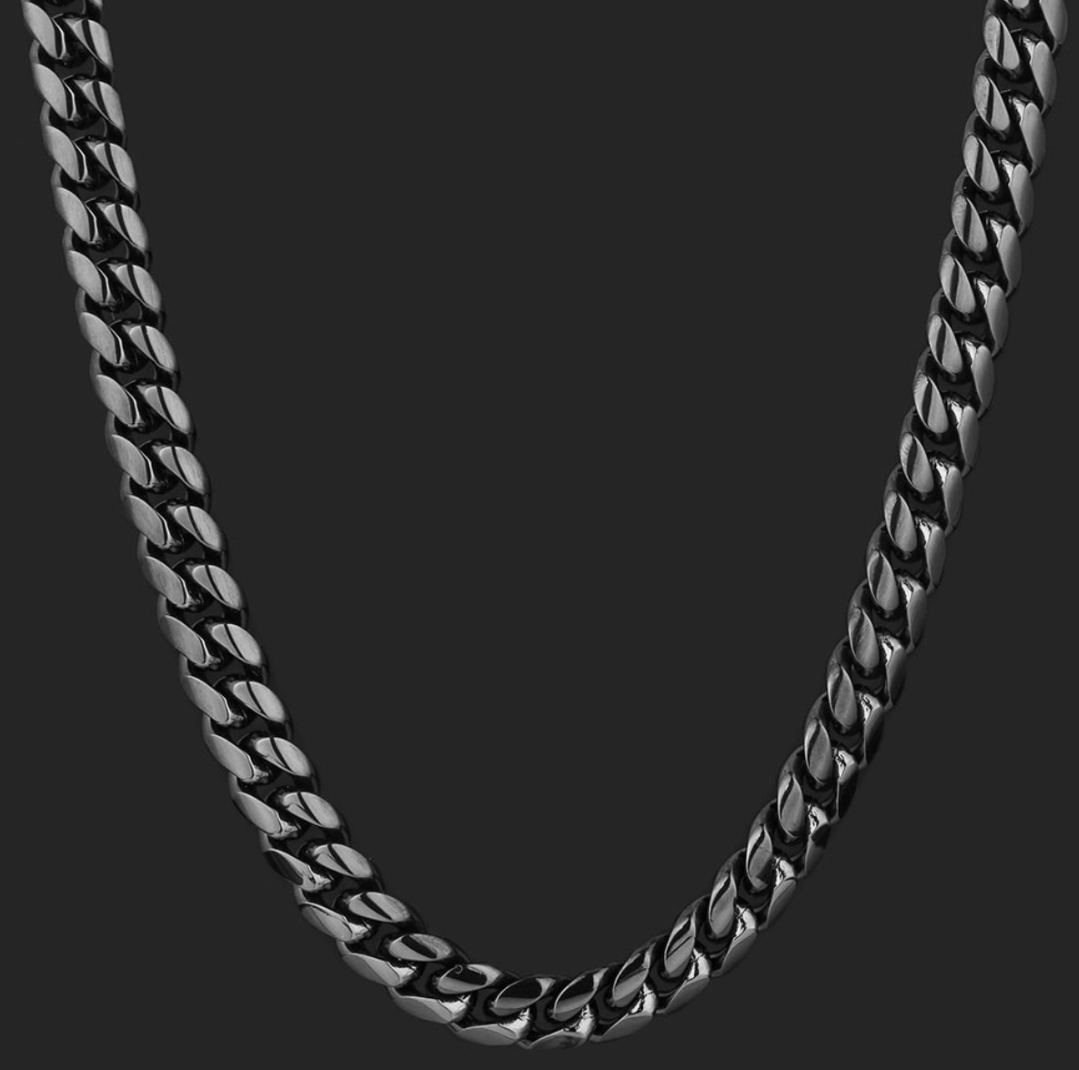 BLACK CUBAN CHAIN (10MM)