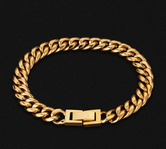 GOLD CUBAN BRACELET (8MM)