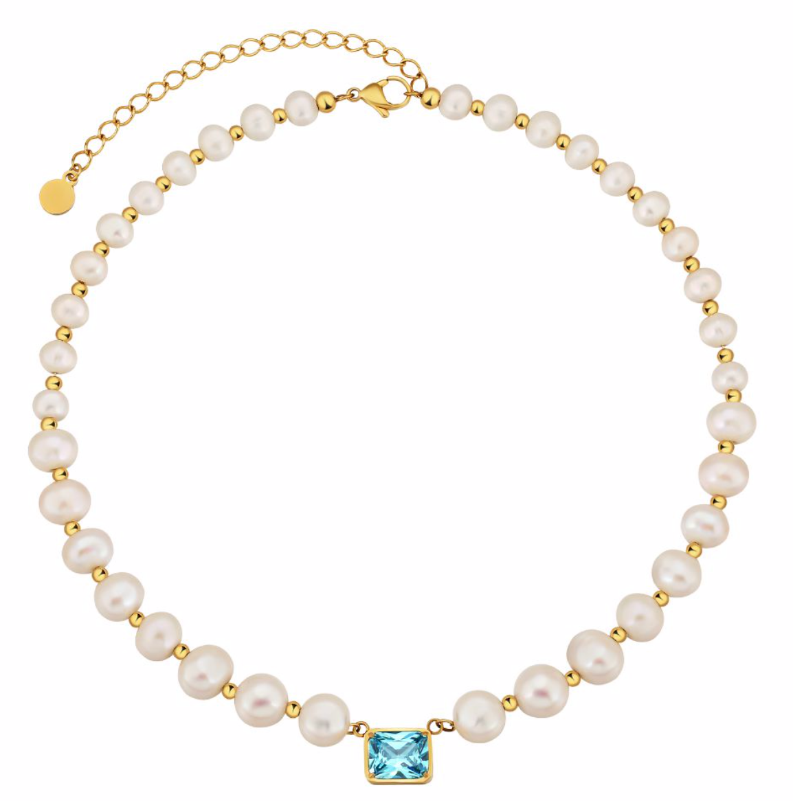 GEMSTONE PEARL CHAIN (8MM)