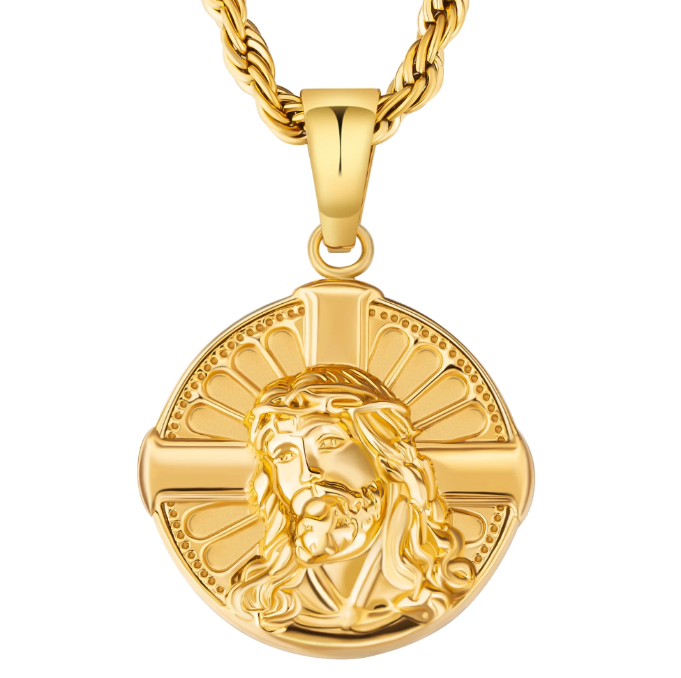 GOLD JESUS PENDANT CHAIN