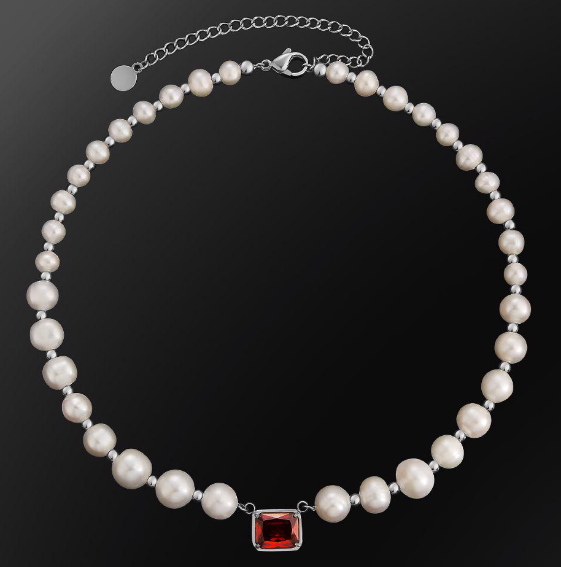 GEMSTONE PEARL CHAIN (8MM)