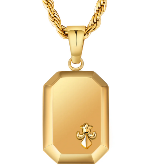 GOLD FLEUR DE LIS PENDANT CHAIN