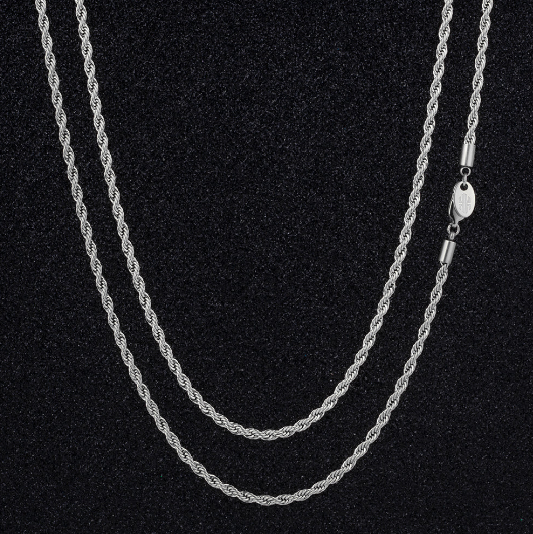 SILVER ROPE CHAIN (3MM)