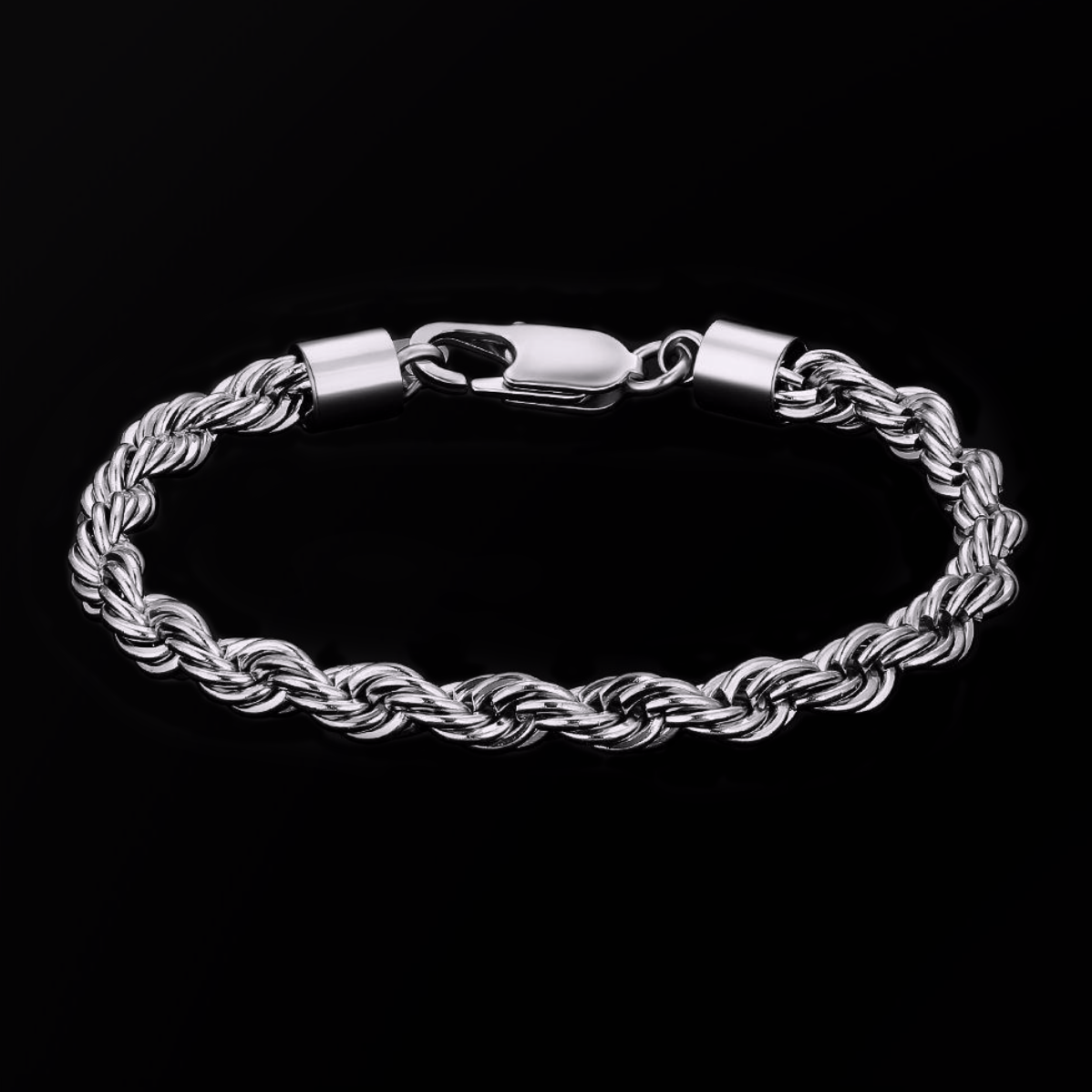 SILVER ROPE BRACELET (6MM)